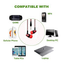 Hotechs - Reet Noise Isolation Wired Earbuds with Dynamic Bass Sound, Red