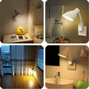 HtruiyatY - E27 Plug Light with Remote, Flexible Arm, 360° Adjustable