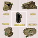 IBWell - Leopard Gecko Hide with Humid Basking Rock, Resin Turtle Cave