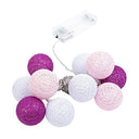 Ideen Mit Herz - Battery Operated Fairy Lights with 10 Cotton Balls, Timer, 3 Colors