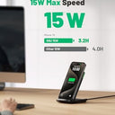 Iniu - 15W Qi Certified Fast Wireless Charger with Adaptive Light & Stand Design