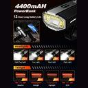 Ipsxp - 8500 Lumens Bike Lights, 12+ Hours Runtime, IPX6 Waterproof, USB Rechargeable