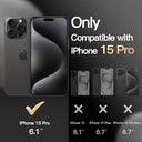 JETech - Heavy Duty Dual-Layer Case for iPhone 15 Pro, Shockproof Protection, Matte Back