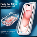 JETech - Tempered Glass Screen Protector for iPhone 15, Easy Install, HD Clear, Case-Friendly, 3-Pack