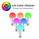 Jayool - 10W E27 RGBW LED Bulb, 120 Colours, Remote Control, Dimmable