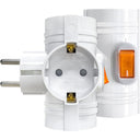 Jexpower Double Plug Socket Adapter - 3 Outlets, Type B