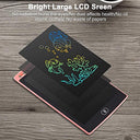 Joeais - 8.5" LCD Writing Tablet, Portable Doodle Pad, Bright Colors, Learning Toy