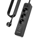 Jsver Power Strip - 3 USB Ports & Surge Protection for Home