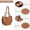 Juoxeepy - Stylish PU Leather Work Handbag with Magnetic Closure & Shoulder Strap