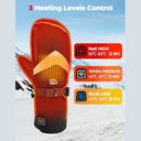 KEMIMOTO - Heated Gloves with 2500mAh Battery, 3 Heating Levels for Skiing & Fishing