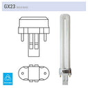 KOR - Pack of 4, 13W GX23 CFL Light Bulbs, 3500K Neutral White, Energy Efficient