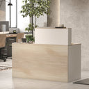Kerrogee Rectangular Wood Reception Desk Oak