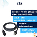 Klarbeit - Betterie BC01 to Schuko AC Cable, 5m, IP54 Rated, Reliable Extension for Micro Inverters