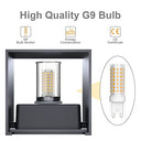 Klighten - Pack of 4 Waterproof Wall Lights, Modern Up and Down Design, 9W G9 Bulb