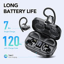 Kt1 - Bluetooth Earbuds with 120hrs Playtime, IPX7 Waterproof, Deep Bass