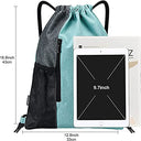 LIVACASA - Water-Repellent Gym Sack with Mesh Pocket & Earphones Hole