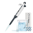 Shop Lab Fish's Adjustable Single Channel Micropipette, designed for durability and chemical resistance. Perfect for precise liquid handling in labs. Keywords: micropipette, adjustable, durable, variable volume