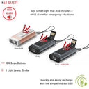 Ledlenser - K6R Keychain Flashlight with 400 Lumens, USB Rechargeable, Safety Alarm