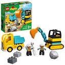 Explore the LEGO DUPLO Town Truck & Excavator Set, perfect for toddlers. Educational building blocks for 2-3 year olds, ideal birthday gift for boys & girls.