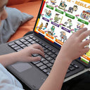 Leleyo - Touchpad Keyboard Case for Galaxy Tab A 10.1, Magnetic Smart Cover, Removable Bluetooth Keyboard, Sleek Black Design