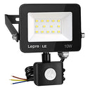 Lepro - 10W LED Spotlight with Motion Sensor, 850 LM Cool White Outdoor Light