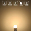 Lepro - E27 G45 Golf Ball LED Bulbs, Warm White 2700K, 2.5W, Pack of 5