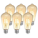 Lepro - E27 LED Vintage Edison Bulbs, Warm White 2500K, Pack of 6