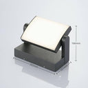 Lindby - Modern LED Outdoor Wall Light 'Sherin' in Black, Aluminium, 1 Light Source