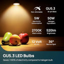 Linkind - GU5.3 MR16 LED Bulbs, 5W, 520LM, Warm White 2700K, Pack of 5