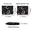 Lparkin - Glow in the Dark Padded Book Cover with Button & Extra Pocket, 11"x9"