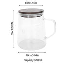 Lybunair - Heat Resistant Glass Coffee Pot with Lid, Insulated Handle, 500ml