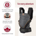 Manduca - XT Baby Carrier, Adjustable Seat, Organic Cotton Sling, Denim Black & Toffee
