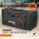 Monzana - Sports Bag & Travel Bag with Shoe Compartment, Waterproof, 90L