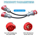 Munloo - CEE Power Extension Cable with 32A Plug, 16A Terminals, Durable Design