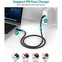 NIMASO - USB C 3.1 Gen 2 Cable, 10Gbps Data Transfer, 4K Video Output, 100W PD Charging