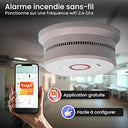 Nahouse - WiFi Connected Smoke Detector with Fire Alarm, Test Button & Magnet