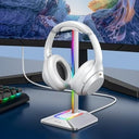 New Bee - RGB Gaming Headset Stand with Wireless Charging & 7 Lighting Effects
