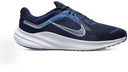 Nike Quest 5 running shoe featuring a midnight navy and dark marina blue colorway