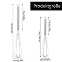 Opopark - Professional Plus Whisk Set, Stainless Steel, 13cm & 18cm, Pack of 6