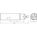 Osram - DULUX D 13 LED Lamp, G24D-1 Base, 5W, 1000 Lumen, Warm White 3000K