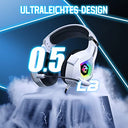 Ozeino - Gaming Headset with 3D Surround Sound, Noise Cancelling, RGB Lights