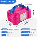 PCFING - Electric Balloon Pump with Dual Nozzle, Fast Inflation & Tie Tool