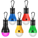 Shop Pemotech's 5 Pcs Tent Lights featuring 4 LED & 1 RGB. Adjustable colors, portable battery-operated, perfect for camping, hiking, and fishing adventures!