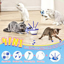 Petcronies - 4 in 1 Automatic Cat Toy with Fluttering Butterfly & Moving Feathers