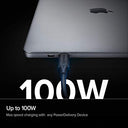 PowerArc - 100W Fast Charging USB C Cable for iPad, MacBook, Galaxy S21