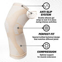 Powerlix - Knee Sleeve for Pain Relief, Support for Running & Sports, Unisex