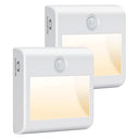 Pupow Motion Sensor Battery Night Light - 2-Pack for Home Use
