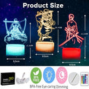 QQAAMZ - Roronoa Zoro 3D Illusion Lamp, LED Touch Control, Perfect Gift for Kids