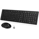 Qcen Ergonomic Wireless Keyboard and Mouse Set - Quiet, 2.4 GHz