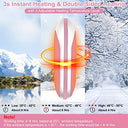 Rechargeable - Pink and White Hand Warmer with Fast Heating and Compact Design